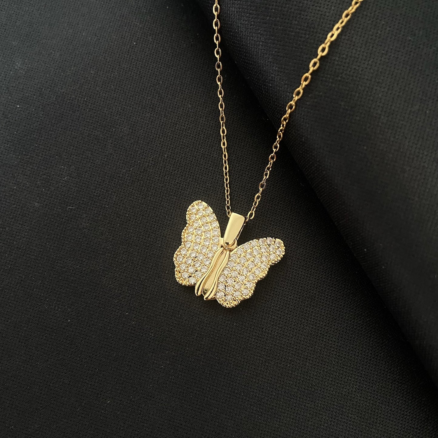 Fashion Jewelry Butterfly Necklace Female Pendant Titanium Steel Clavicle Chain