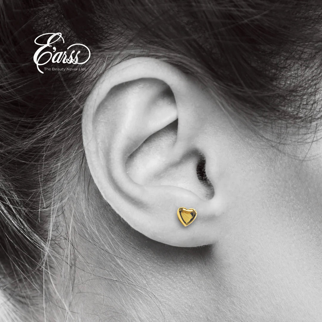 Heart Gold Stud | Stainless Steel | 18K Gold Plated