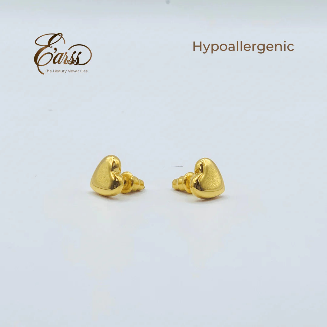 Heart Gold Stud | Stainless Steel | 18K Gold Plated