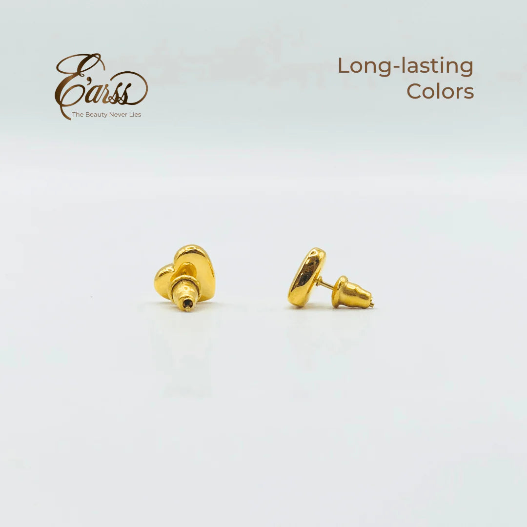 Heart Gold Stud | Stainless Steel | 18K Gold Plated